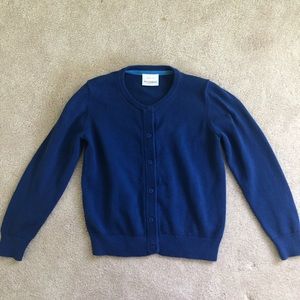 Hanna Andersson Girls Blue Cardigan Size 130